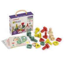 Miniland ECO Nuts & Bolts com Atividades - STEM Formas Geomtricas Coordenao Visual Motora Altamente Resistente
