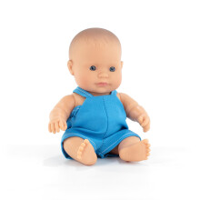 Miniland Baby Doll Caucasian Boy 8 1/4 polegadas em saco plstico. Fabricado na Espanha com aroma de baunilha. Anatomicamente correto. Coleo Me