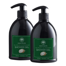 GAIA Oliva Olivenl-Duschgel  natrliches Duschgel mit Kokosnuss, feuchtigkeitsspendendes, feuchtigkeitsspendendes Duschgel fr Frauen und Mnner, p