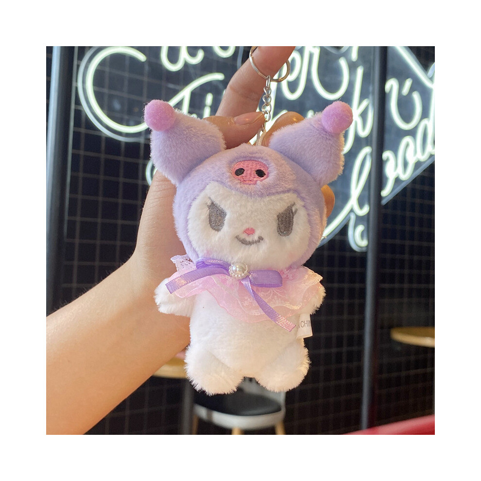 (Bow Kuromi Purple) Sanrio Hello Kitty Kuromi My Melody Dinosaur Lollipop Design Pendant Plush Toy-image-OPC-PHRGQ6N-NEW