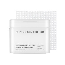 Sungboon Editor Deep Collagen Retinol Power Boosting Pads | Koreanische Tonerpolster mit Kollagen & Retinol fr Anti-Aging | Anti-Falten-Pflege &