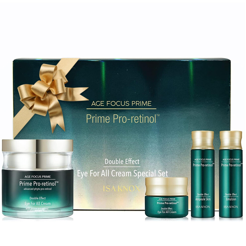 Isa Knox Cream Spring Event Age Focus Prime Double Effect Eye For All Set (3.4Fl Oz) - Korean Skincare Set Lightweight Rich Eye Toner Em