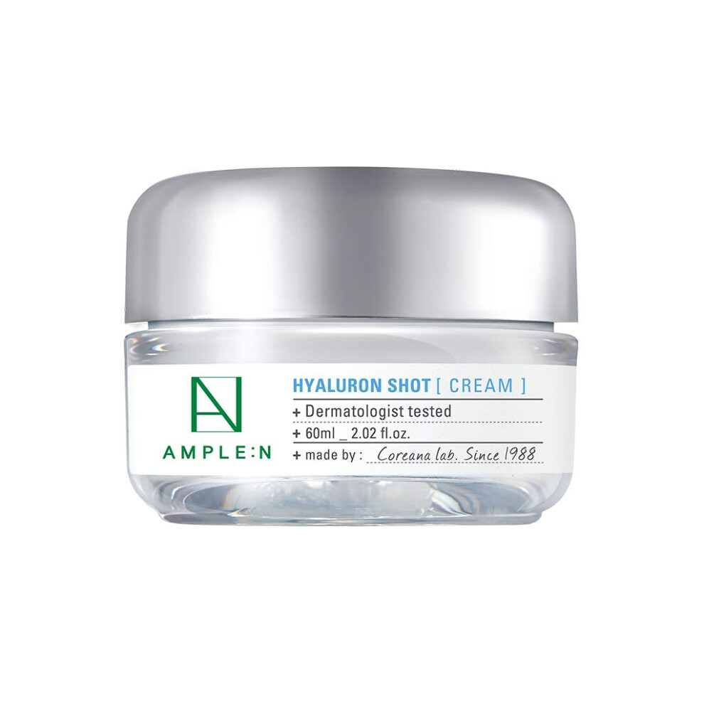Cor?Na Cream Cor?Ana [Ample:n Hyaluron Shot 2.02 Fl. Oz. (60Ml) - Xylitol Complex And Ceramide Contained Moisturizing & Rich Nourishing Smooth Sk