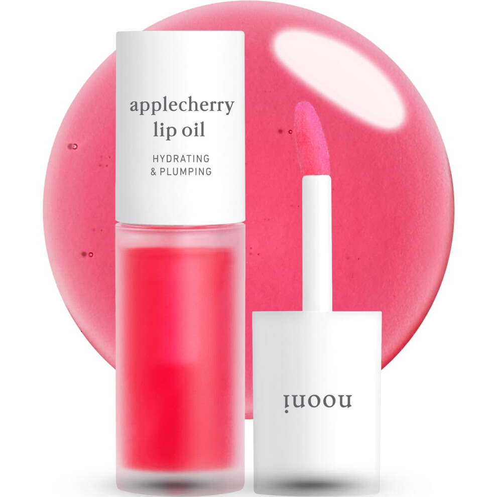 Nooni Korean Hydrating Lip Oil - Applecherry | Long-Lasting Moisturizing Plumping Revitalizing For Dry Lips Waterproof No Peel Off Hydrating No