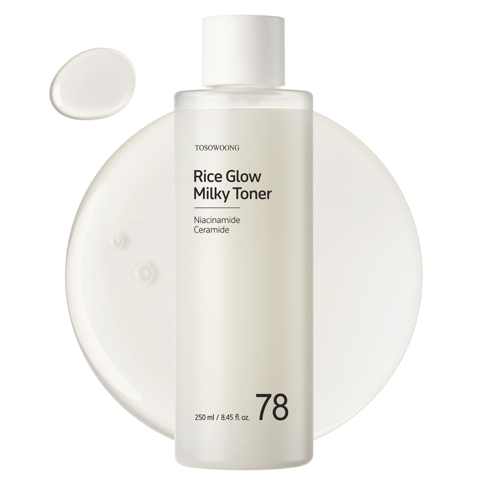 Tosowoong Rice Glow Milky Toner With 784 000Ppm Korean Rice Water Niacinamide Ceramides Panthenol Glow Glass Skin Hydrating Purifying Fra