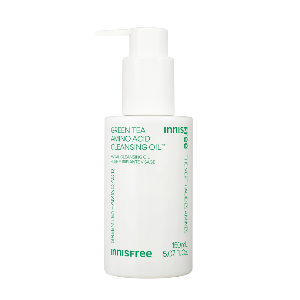 innisfree Green Tea Amino Acid Cleansing Oil Hydrating Korean Cleansing Oil with Jojoba Oil for Removing Makeup and Sunscreen