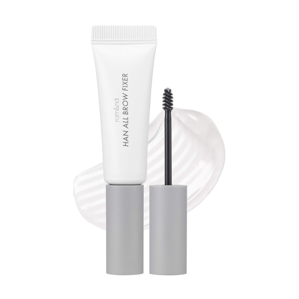 Rom&Nd White Han All Brow Fixer Shape & Texturize Eyebrows Non-Greasy Natural-Looking Matte Finish Eyebrow Defining Gel Lightweight Formula Long