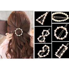ANNACREATIONS Estilo Coreano Ouro Metal Prola Pedra Geomtrica Trava Alfinetes de cabelo Grampos de cabelo Acessrios de cabelo Joias para mulhe