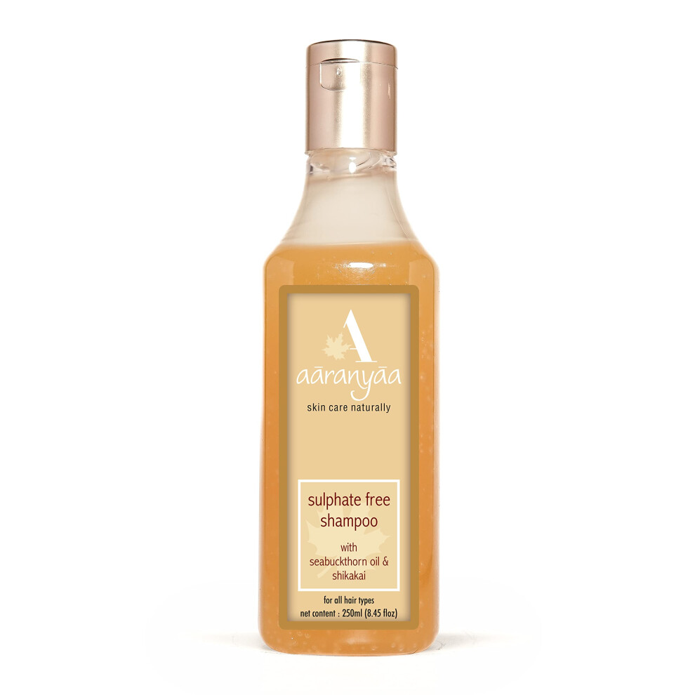 Aaranyaa Seabuckthorn Oil Shampoo (250Ml) Anti Hair Fall Shampoo, Cleanser For Controlling Dandruff, Damage & Weak Hair, Paraben & Sulphate-Free