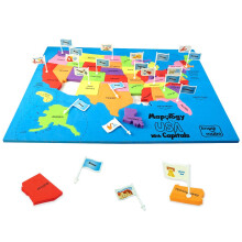 Imagimake Mapology USA-kort med versaler | L?rende stater og hovedst?der | US geografileget?j til alderen 5-7 | Puslespil til b?rn i alderen 8-10