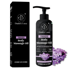 ORGANICA - Olio di massaggio per il corpo pieno di lavanda commestibile di lavanda - rilassante calmante | Nessuna macchia e antiaderente | Con fiore