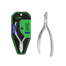 NGHIA Cuticle Nipper - D-01 (Stainless Steel) | Premium Quality for Nail Care | Durable and Sharp | Ergonomic Design | Grey Plated | Ideal for Sa