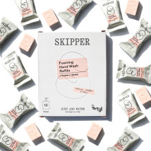 Tirtyl Skipper Foaming Hand Soap Tablet Refills - 12 Pack - 96 fl oz total (12x 8 fl oz) - Rebranded - Compostable Packaging - Vanilla Coconut &