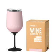Huski Wine Tumbler 2.0 | NEW | Award-winning Design with Detachable Stem | Premium Stainless Steel Wine Glass with Lid | Triple Insulated Tumbler