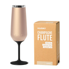 Huski Champagne Flute | NEW | Award-winning Design with Detachable Stem | Premium Stainless Steel Champagne Glass with Lid | Triple Insulated Tum