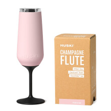 Flautul Huski Champagne | Nou | Proiectare premiata cu tulpina deta?abila | Sticla de ?ampanie din o?el inoxidabil premium cu capac | Triplu izol