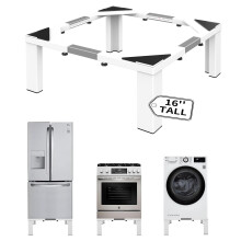ANBase Heavy-Duty All Steel Laundry Pedestal 16"""" Height  Full size Universal Washing Machine Stand  Dryer Stand  Suitable for all Washer and Dry