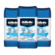 Gillette Antitranspirant Deodorant fr Mnner Cool Wave Scent Clear Gel 3,8 Oz (3er Pack)