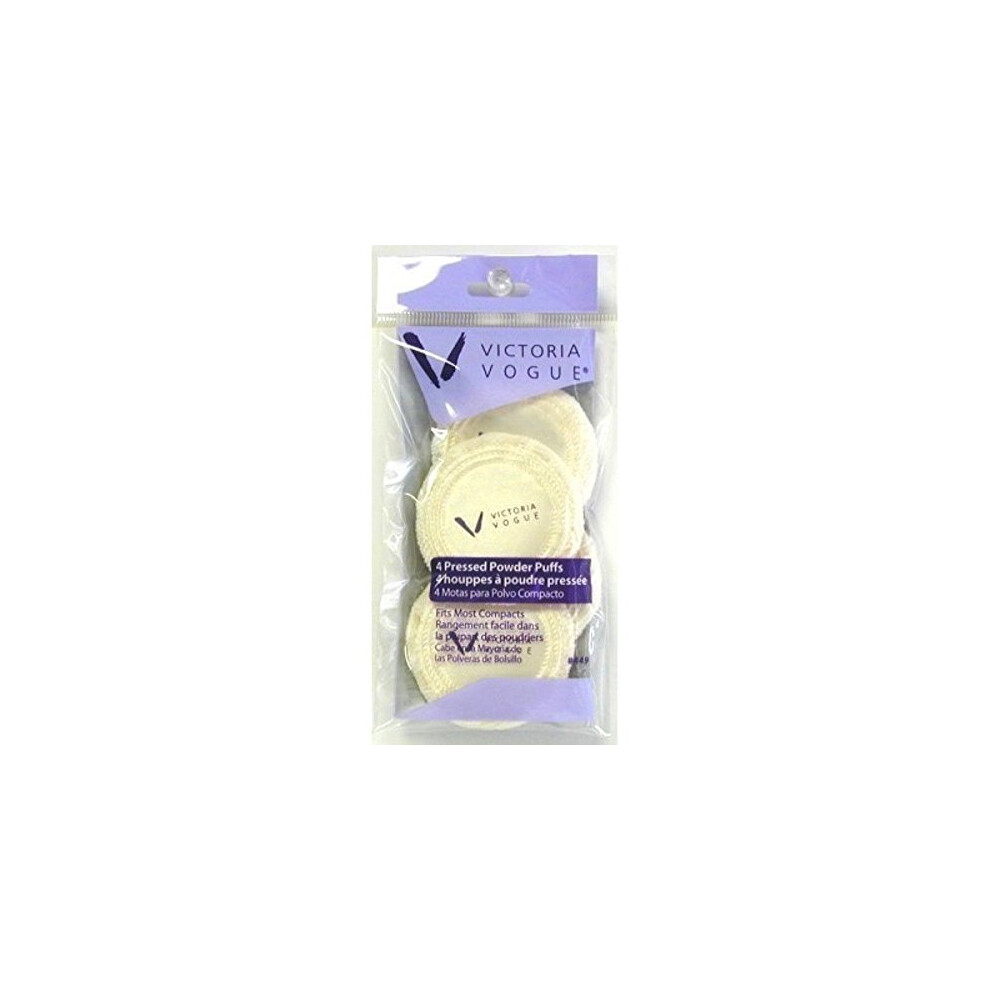 Victoria Vogue  Round Puff Pressed Powder Puff  4 ea  4 Count (SG_B00GHQBX2U_US)