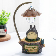 (Totoro Round) My Neighbor Totoro No Face Man Night Lamp Resin Cartoon Figurine Light Gift
