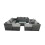 Fimous Fimous 10-seater Patio Coffee Table Sofa Set with 2 Big Stools 2