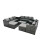 Fimous Fimous 10-seater Patio Coffee Table Sofa Set with 2 Big Stools 1