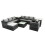 Fimous Fimous 8-seater Patio Coffee Table Sofa Set with 2 Side Tables Big Stool 1