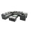 Fimous Fimous 9-seater Patio Coffee Table Sofa Set with 2 Side Tables 2 Small Stools 2