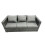 Fimous Fimous Rattan Dining Table Sofa Set with 2 Side Table Outdoor 7 Seat 4
