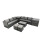 Fimous Fimous 8-seater Patio Coffee Table Sofa Set with Side Table 2 Small Footstool 1