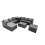 Fimous Fimous 8-seater Patio Coffee Table Sofa Set with Side Table 2 Big Footstools 2