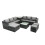 Fimous Fimous 9 Seater Patio Lounge Sofa Set with Side Table 3 Footstools 2