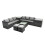 Fimous Fimous 8 Seater Patio Lounge Sofa Set with 2 Side Table 2 Small Footstools 1