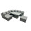 Fimous Fimous Rattan Dining Table Sofa Set with Side Table 2 Stools Outdoor 8 Seat 1