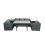 Fimous Fimous Outdoor Dining Table Sofa Set with Side Table Dark Grey Mixed 2