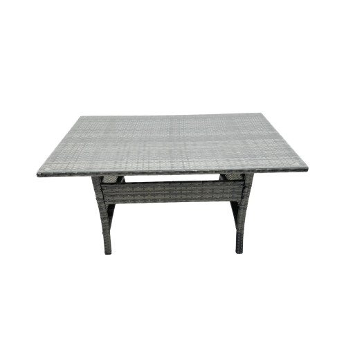 Fimous Fimous Outdoor Dining Table Sofa Set with Side Table Dark Grey Mixed 2