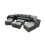 Fimous Fimous Outdoor Coffee Table Sofa Set with 2 Side Tables Big Stools 1