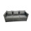 Fimous Fimous Outdoor Dining Table Sofa Set with Side Table Dark Grey Mixed 4