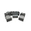 Fimous Fimous 7-seater Patio Coffee Table Sofa Set with Side Table 2 Big Footstools 2