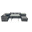 Fimous Fimous Outdoor Dining Table Sofa Set with 2 Side Tables Big Footstool 1