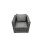 Fimous Fimous Outdoor Dining Table Sofa Set with 2 Side Tables Big Footstool 6