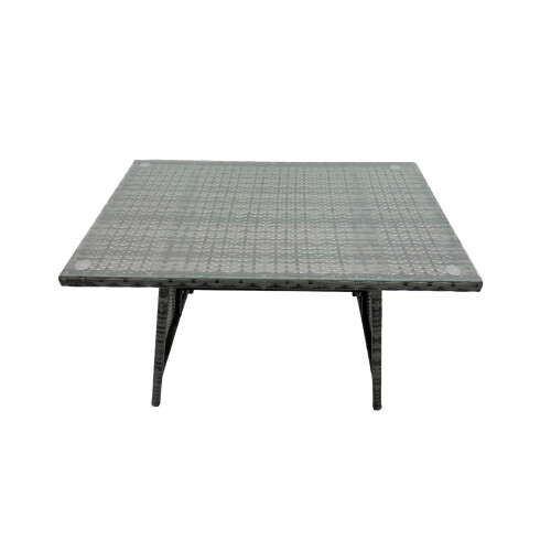 Fimous Fimous Outdoor Dining Table Sofa Set with 2 Side Tables Big Footstool 2