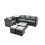 Fimous Fimous 6 Seater Patio Lounge Sofa Set with Side Table 2 Small Footstools 2