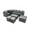 Fimous Fimous Outdoor Coffee Table Sofa Set with Side Table Stool 2 Small Footstools 2