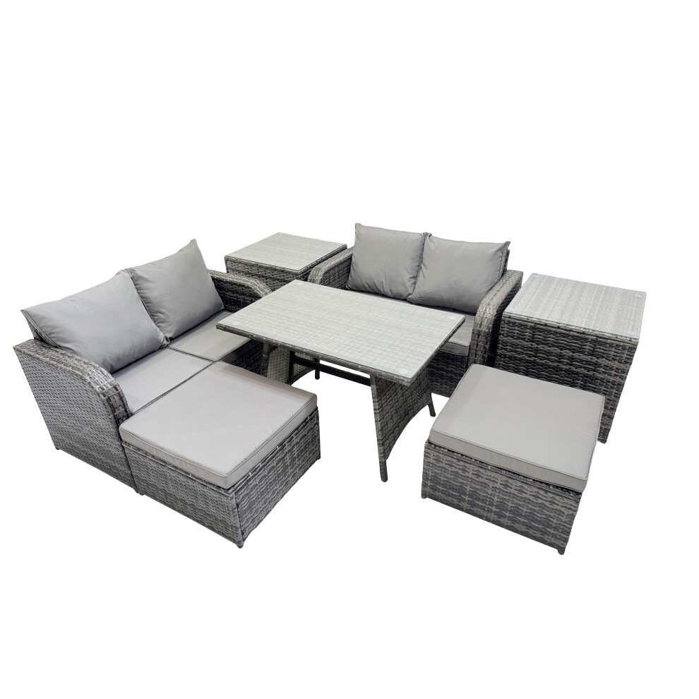 Fimous 6-Seater Outdoor Rattan Garden Furniture Set - Image 3