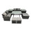 Fimous Fimous 7 Seater Outdoor Table Double Seat Sofa 3 Stools 2 Side Table Set 1