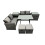 Fimous Fimous 6 Seater Outdoor Table Double Seat Sofa 2 Small Stool 2 Side Table Set 1