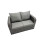 Fimous Fimous 8 Seater Rattan Sofa Oblong Dining Table with 2 Big Stool Side Table 5