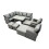 Fimous Fimous 11 Seat Rattan High Back Corner Sofa Set with 4 Stools 2 Chairs 2