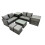Fimous Fimous Lounge Double Seat Sofa Coffee Table Set with 2 Small Stool 2